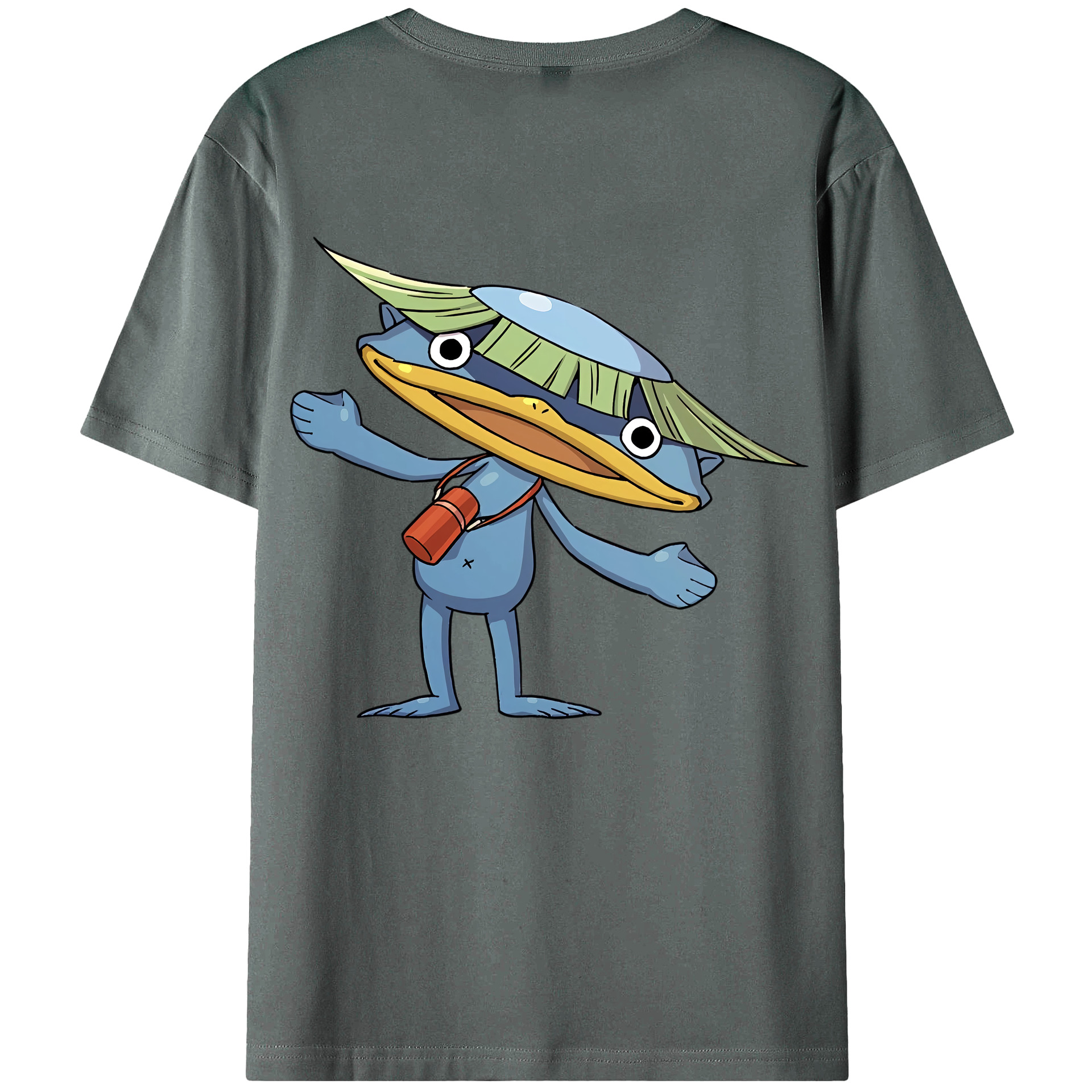 （画像用） 妖怪ウォッチ Yo-kai Watch 綿100％ メンズ半袖Tシャツ（バックプリント） 通気性